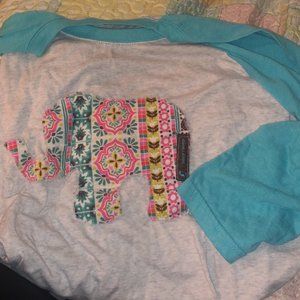 elephant 3 quarter shirt